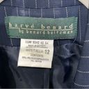 Harvé Benard Harve Bernard Pinstripe Blue & White Blazer (Size 12) Photo 6