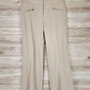 St. John  Sport Womens Size 8 Zipper Wide Leg Dress Pants Beige Photo 0