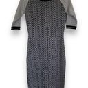 l*space JONATHAN SIMKHAI  Dye Gray Black Knit Bodycon Dress Size Small Half Sleeve Photo 0