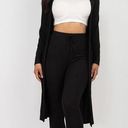Lounge Two Piece Ribbed  Set in Black Photo 0