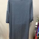 LuLaRoe  blue & white striped comfortable top plus size 3xl short sleeve Photo 2