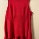 Torrid  Fuchsia Pink Textured Ponte Hi Lo Peplum Top Womens Size 1X Photo 0