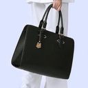 Laptop Tote Bag for Women, 15.6 Inch Extra Large Waterproof PU Leather Tote Bag for Women Work Black Photo 0