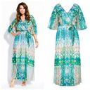 City Chic NEW  Istanbul Rhinestone Luxe Blue Maxi Dress Size 14 Photo 1