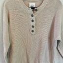 Aerie  Oversized Button Sweater Soft Oat Beige Cream Beachy Textured Knit XS Photo 1