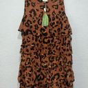 Farm Rio  Caramel Maxi Leopard Frill Skirt Photo 3