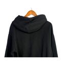 ZARA  Cropped Hoodie Long Sleeve Soft Sweatshirt Elastic Waist L Black #2250 Photo 5