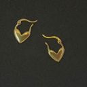 18K Gold Plated Love Heart Hoop Earrings for Women Photo 2