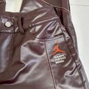 Jordan  X Maison Chateau Rouge NEW $100 Womens Crop Faux Leather Pants Size 4 Photo 5