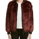 n:philanthropy PHILANTHROPY NWOT Burgundy Anouk Faux Fur Bomber Double Zip Jacket Coat XS Photo 2