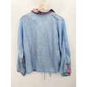 Athletic Works  Jacket Women LARGE Blue Pink VTG Printed Full Zip Windbreaker Photo 1