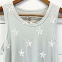 Current/Elliott Current Elliott Women 0 The Beatnik Star Print Sleeveless Dress Pale Teal White Photo 3