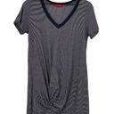 n:philanthropy  V-neck Mini T Shirt Dress Supima Cotton Twist Front Blue White S Photo 0