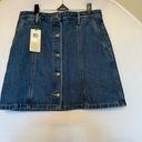 Dockers NWT  denim button front mini skirt size 28 Photo 3