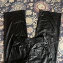 ZARA High-Waisted Faux Leather ZW Marine Straight Pants Photo 3