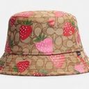 Coach NWT  Signature Wild Strawberry Print Bucket Hat CH392 Photo 0