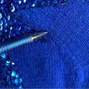 Vintage Blue Nilani  Sequin Sweater Dress Sz M Silk Angora‎ Runs Small Hong Kong Photo 9