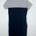 Theory  Navy Colorblock Striped T-Shirt Dress Pima Cotton Size XS Photo 5