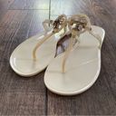 Tory Burch  | Mini Miller Jelly Sandal Ivory Cream/Pastel Yellow with Gold Emblem Photo 2