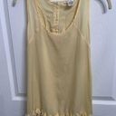 Esley  (Anthropologie) Ruffle Fringe Bottom Tank Shirt Top Small Light Yellow Photo 0