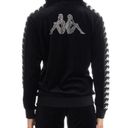 Kappa  222 Banda Stech Zip Velour Hoodie in Black Smoke Photo 9