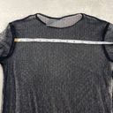 Isaac Mizrahi  Sheer Mesh Top Womens Size S Black Long Sleeve Lightweight Stretch Photo 8