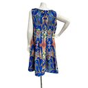 Gabby Skye  Plus Sz 14W A-Line Dress Blue Orange Green Sleeveless Stretch Pocket Photo 4