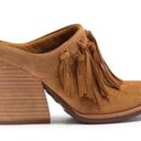 Kork-Ease Charly Fringe Block Heel Mule Booties in Tan Suede Size 6 NEW Photo 0