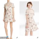 The Kooples  Silk Cream Floral Lace Inset Ruffle Dress Photo 2