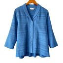 Habitat  Blue Button Front Lightweight Blazer Size Medium Photo 0