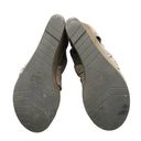 Eileen Fisher  Draw Open Toe Suede Platform Leather Wedge Sandal in Gray Size 7 Photo 5