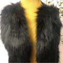 Sebby Collection Black Faux Fur Sweater Vest; Size Large Photo 1