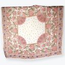 Vintage Silk Champagne Pink Square Women Scarf Photo 1