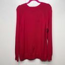 kim rogers  Cotton Red Pullover Knit Women's Sweater Size Medium Breathable Photo 5