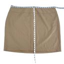 Lane Bryant Tan Pinstipe Mini Pencil Skirt Size 24 Photo 5