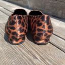 ZARA Leopard print with black cap toe slip on flats 6.5 Photo 4