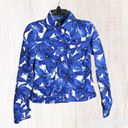 Rafaella Blue White Black Floral Jean Jacket Wm S Photo 0