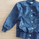 Victoria's Secret Victoria’s Secret Sport Black‎ Bomber Jacket Size Small EUC Button Front Closure Photo 2