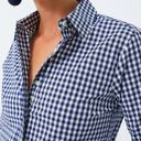 Tuckernuck  THE SHIRT BY ROCHELLE BEHRENS Navy Gingham Long Sleeve Icon Shirt L Photo 10