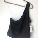 Fashion to figure Kya Black One Shoulder Crop Tank Plus Size 2XL NWT Photo 1