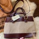 Etienne Aigner Deadstock vintage  wicker straw collection multi-way leather Photo 4