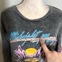 Grayson Threads NWOT Gray Acid Wash Vintage Long Sleeve Crop Top Photo 4