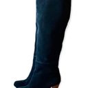 Joie  Caviar Black Suede Tall Heeled Boots With Stitching… Photo 5