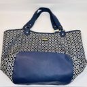 Tommy Hilfiger  Navy and Grey Monogram Jacquard Tote Bag Photo 6