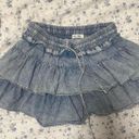 Ruffled Jean Skirt Size M Photo 0