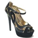 Bebe  Black and Gold Heels Size 7 Photo 0