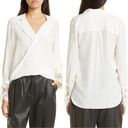 L'Agence L’AGENCE Joah Silk Blouse in Ivory Size XL Photo 2