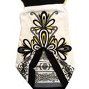 London Times  sleeveless shift dress yellow white and black geometric print size Photo 7