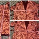 Modcloth  Smoldering Smoking Jacket Crushed Velvet Tie Red Velvet Pink M Photo 11