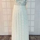 Sue Wong  NWT white beaded pleated white lace formal gown size 0 Photo 0